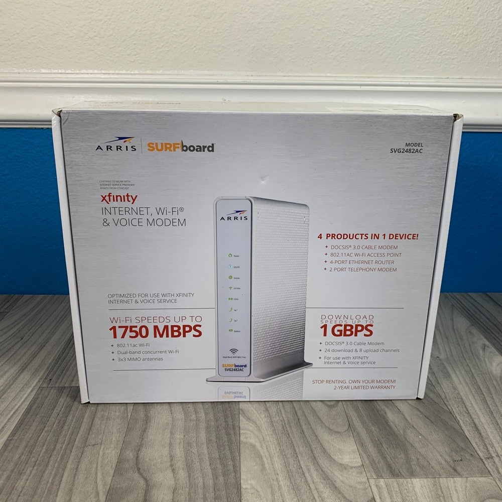 ARRIS SURFboard SVG2482-AC Wi-Fi Cable Modem - New Open/Box